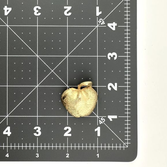 Vintage Signed 1950’s CORO Textured Gold Tone Golden Apple Brooch (Without Leaf) - Picture 7 of 7